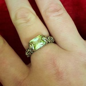 NWT critine cubic zirconia set in sterling band s8